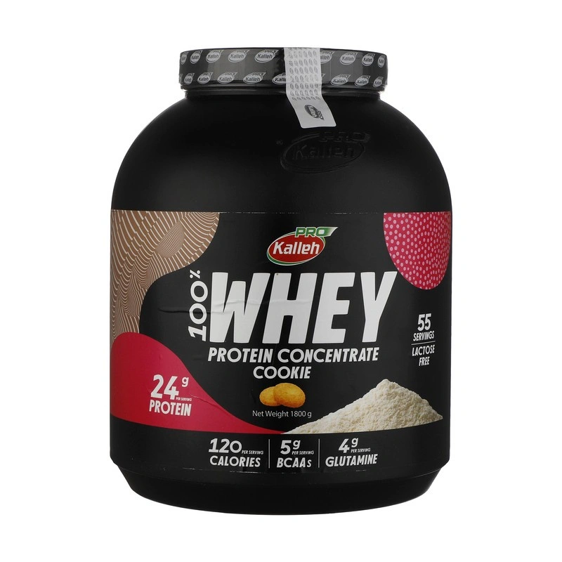 پودر وی پروتئین قوطی 1818 کاله طعم بسکوییت وانیل